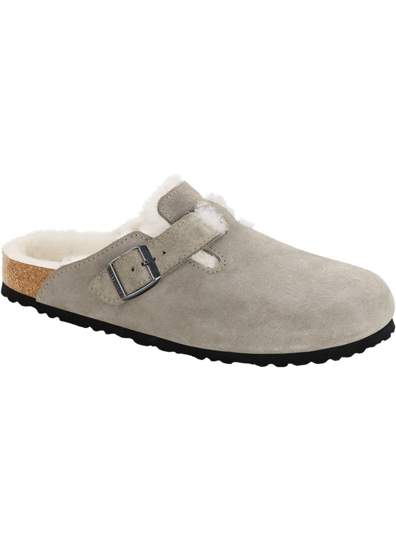 Birkenstock Boston Clogs, Suede Shearling - Image 4