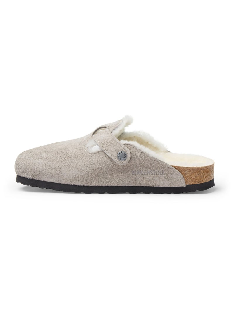 Birkenstock Boston Clogs, Suede Shearling - Image 3