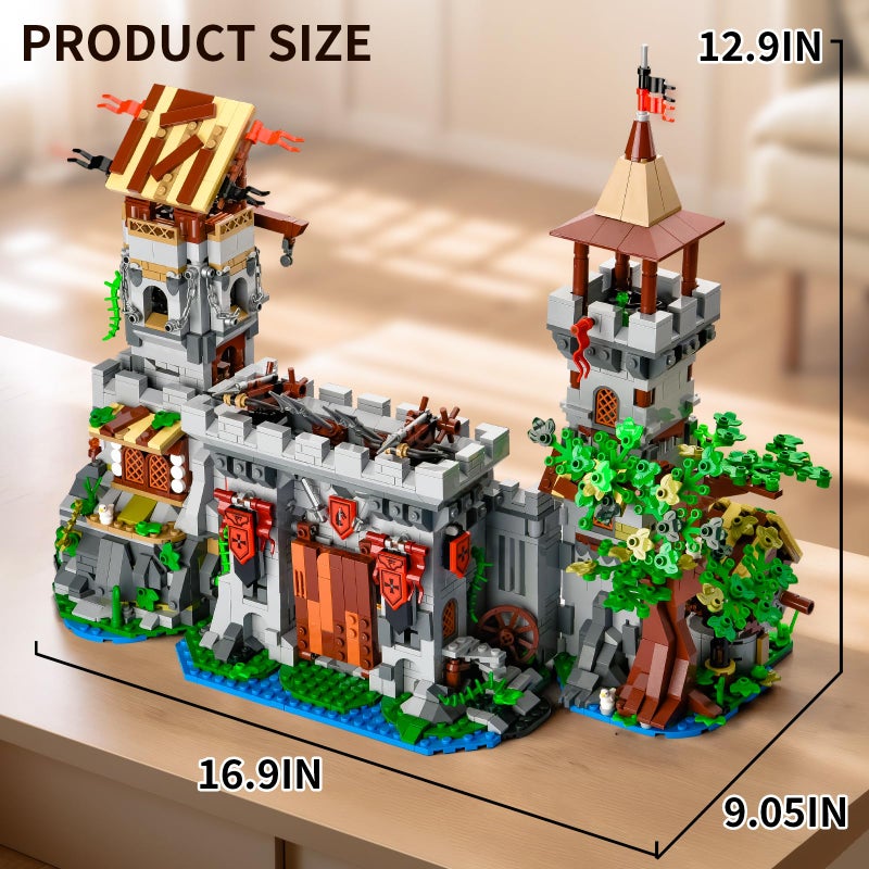 Bng Medieval Castle Building Set For Adult 2 In 1 Knights Castle Building Blocks House Architecture Collection Toy Home Office Decor And Creative Gift For Teen 14+(2568Pcs) - Image 3