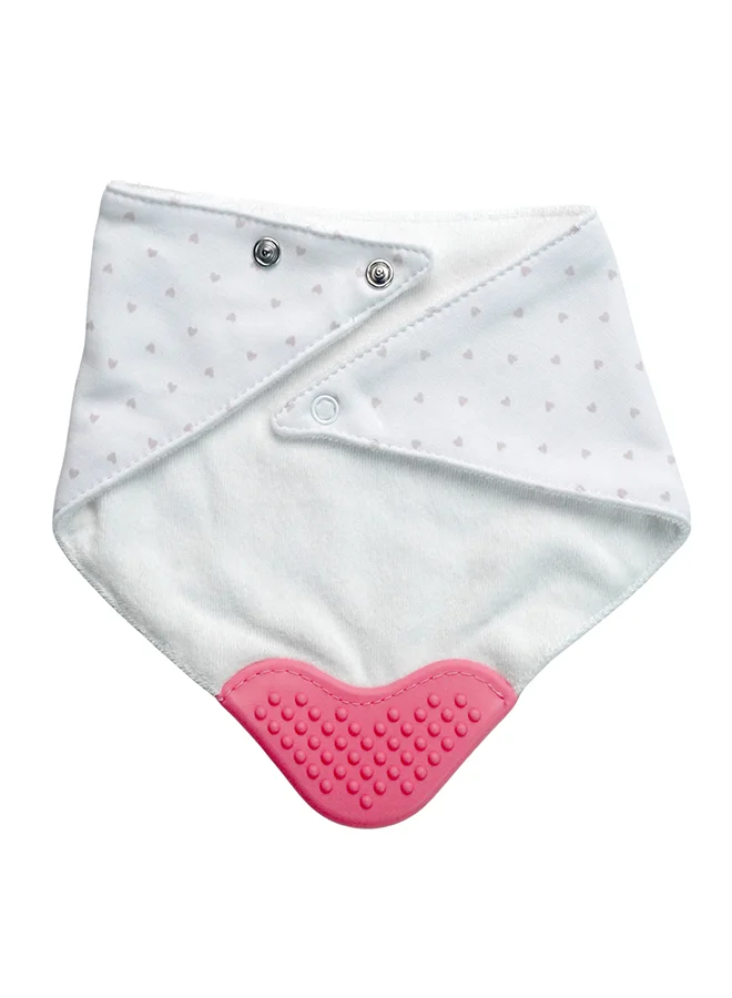 LITTLE SURPRISE BOX Little Surprise Box, 2PCS Set of Bear Hugs print premium adjustable snap button closure & Silicone Teether Flap Bibs