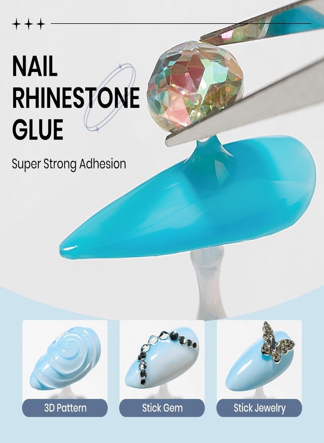 SUPWEE جل بناء صلب SUPWEE للأظافر جل نحت الأظافر 3D وغراء الأحجار الكريمة للأظافر جل 3D لفن الأظافر جل صلب شفاف لعيد الميلاد منزل DIY مانيكير - Image 5