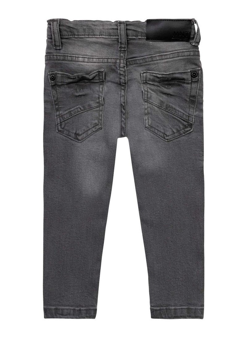مينوتي بنطال جينز مطاطي للأطفال بتصميم كلاسيكي بخمس جيوب - Image 2