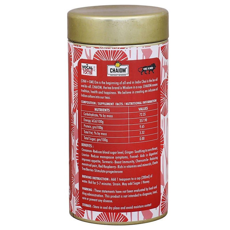 CHAIOM Women Wellness Herbal Tea Tisane - 100gm loose tea - Image 3