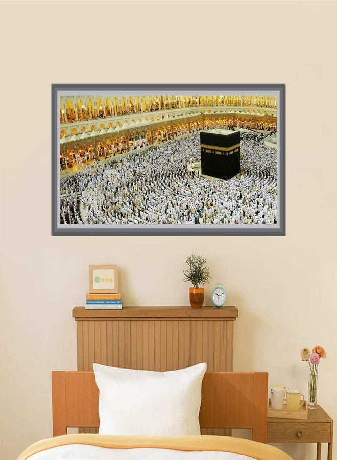 Sticker Yard Decal Makka Madina Poster Wall Stickers for Living Room, Bedroom, Office - Multicolor, Standard Size
