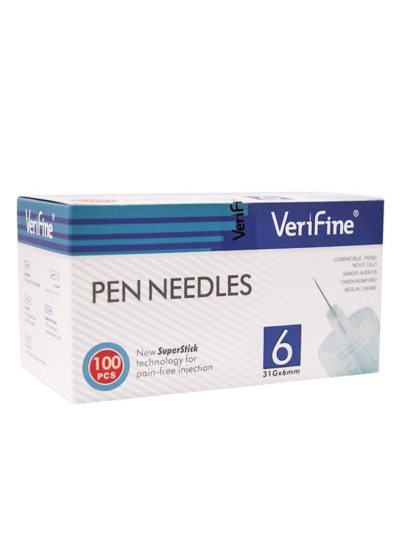 فيرى فاين - سنون انسولين فريفاين 31G* 6 mm ( قطعة 100 ) - Image 1