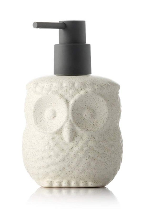 Mathew O Ceramics Owl Shape Soap Dispenser Soap Bottle Lotion Bottle with Pump - Image 1