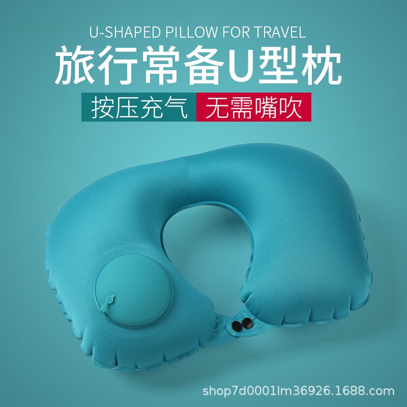 Inflatable Pillow Pressing Inflatable Portable U-Shaped Pillow Neck Pillow Tpu Neck Pillow For Travel And Travel - Image 2