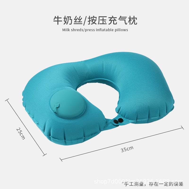 Inflatable Pillow Pressing Inflatable Portable U-Shaped Pillow Neck Pillow Tpu Neck Pillow For Travel And Travel - Image 4