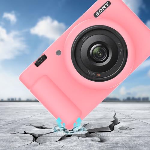 Tedubax Silicone Case for Sony ZV-1F/ ZV-1 II/ZV-1M2 Digital Camera with 2PCS Screen Protector and a Lanyard Sony ZV-1 II case-(Pink) - Image 4