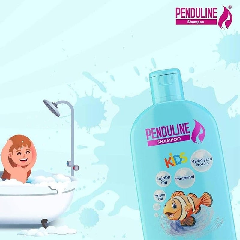 Penduline Kids Shampoo Blue | For Dry Hair | Gentle Cleansing & Frizz Control |Nourishing & Moisturizing |65 ML - Image 4