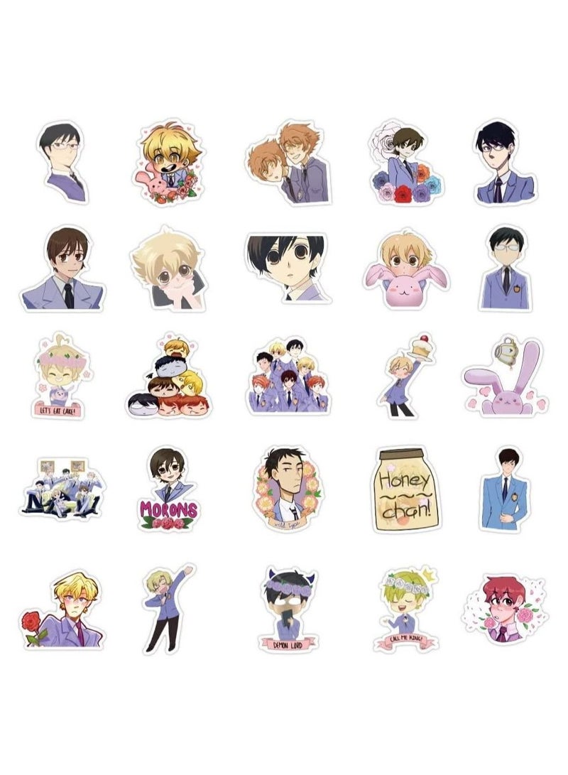 Inder 50pcs Ouran High School Host Club Stickers for Kids Teens Waterproof Vinyl Japaness Anime Stickers - Image 5