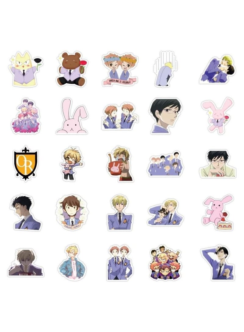 Inder 50pcs Ouran High School Host Club Stickers for Kids Teens Waterproof Vinyl Japaness Anime Stickers - Image 3