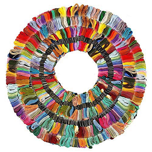 450PCS Embroidery Threads Cross Stitch Thread 447 Colors Skeins Sewing Floss Cotton Bobbins Skeins Embroidery Thread Cross Stitch Kits for Adults Knitting DIY Crafts Project