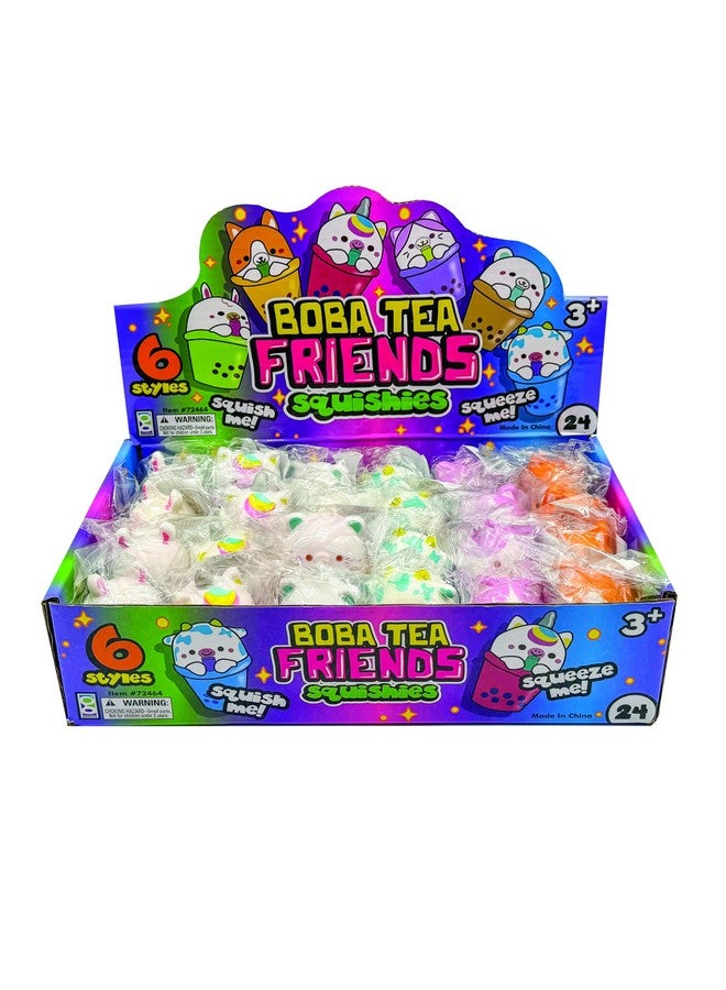 Geddes D Geddes Boba Tea Friends Squishies For Kids (24 Pack) - Cute Squishy Animals With Boba Tea Cups - Boba Party Favors - Image 2