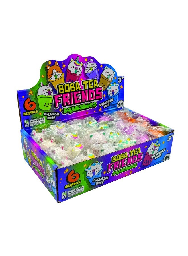 Geddes D Geddes Boba Tea Friends Squishies For Kids (24 Pack) - Cute Squishy Animals With Boba Tea Cups - Boba Party Favors - Image 4