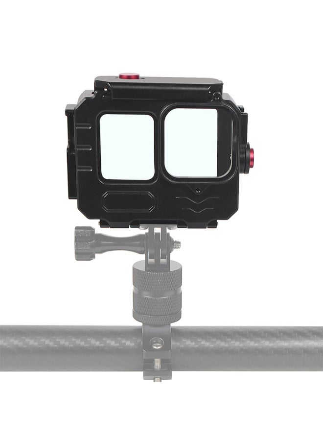 BGNing Aluminum Alloy Sports Camera Deep Sea Waterproof Shell Diving Protective Shell Sports Photography Accessories Cold Boots Extension-color: Deep Sea Waterproof Case + Filter Holder  - Image 3