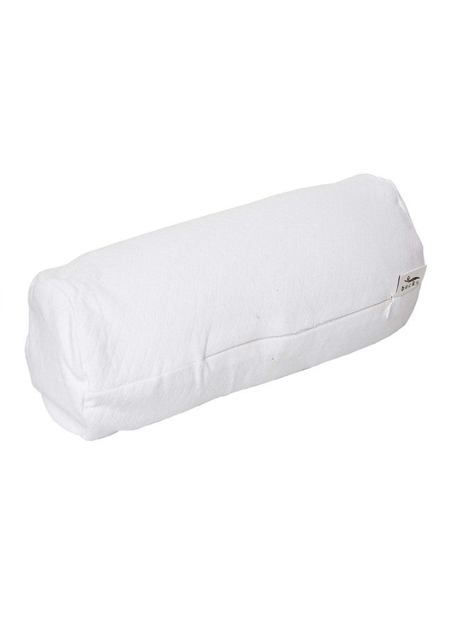 Bucky Millet Filled, Bed Pillow and Pillow Cover, Bolster Pillow (15x5.5"), White - Image 1