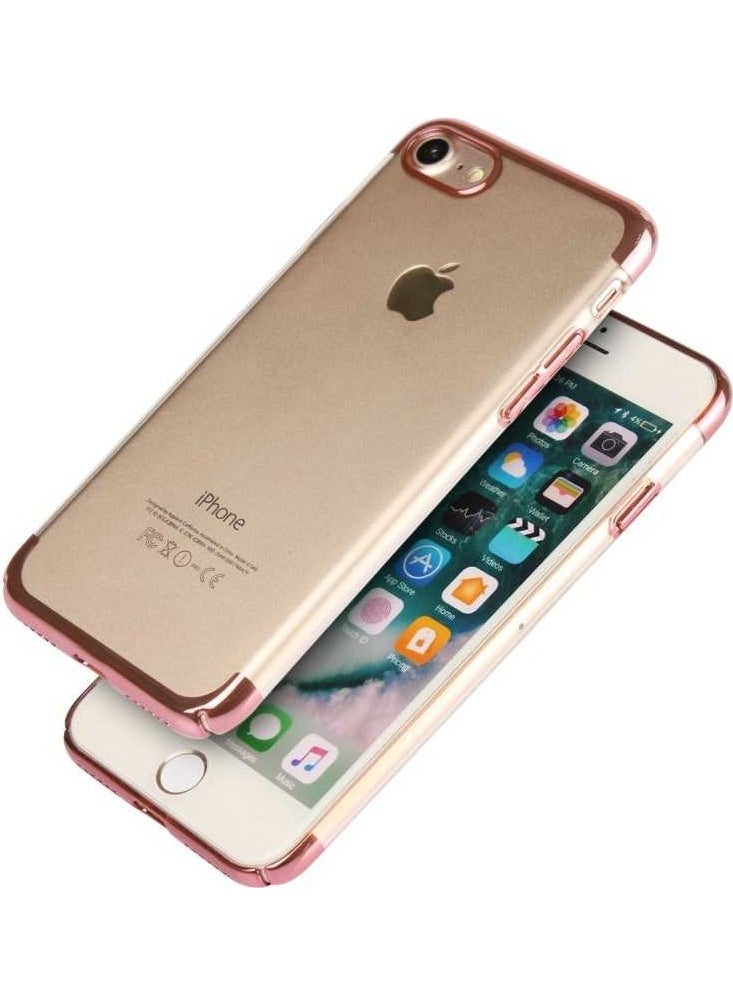 Rona Store iPhone Se 2022 - Compatible Zore Tareks Transparent Cover-Rose Gold  - Image 1