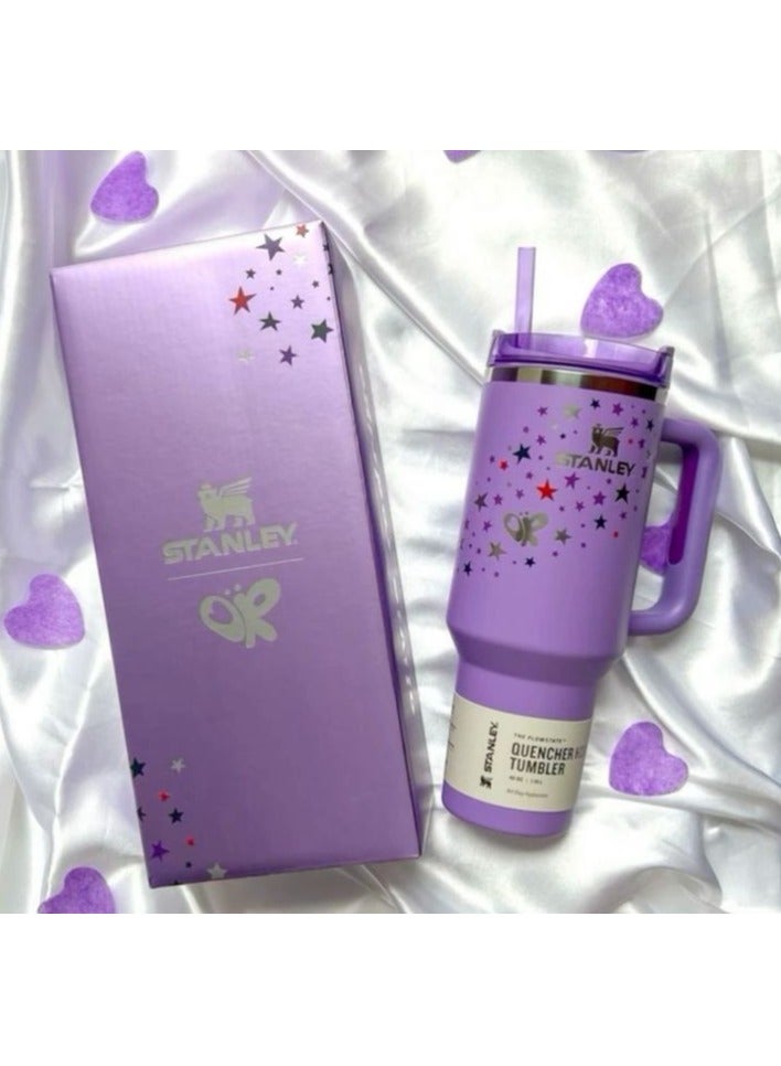 Stanley Quencher H2.0 Tumbler with Handle and Straw 40 oz Flowstate 3 Position Lid Cup Holder Compatible for Travel Insulated Stainless Steel Cup - Image 2