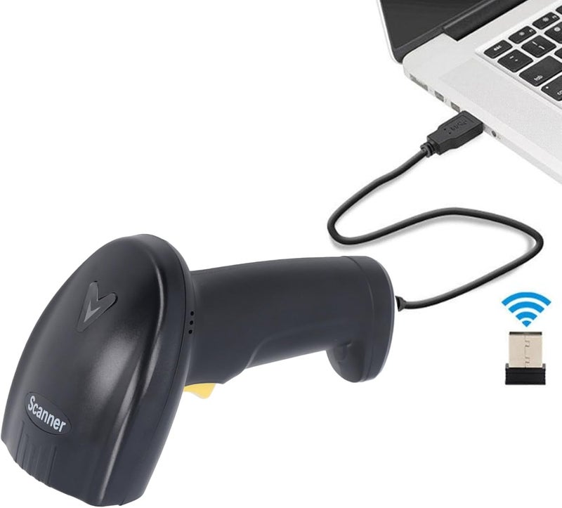 Wireless 2.4G Handheld Barcode Scanner for Supermarket Delivery, Long Distance Transmission for Inventory Management, ABS Material - Image 3