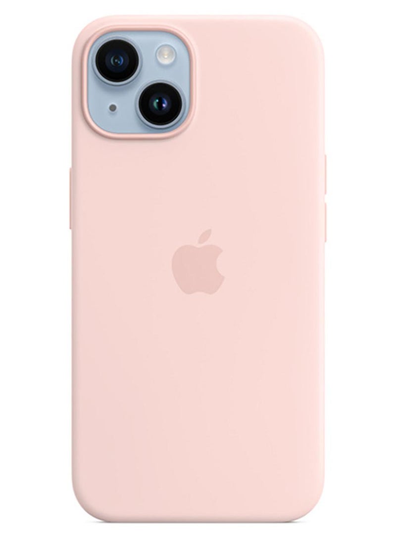 Apple iPhone 14 Silicone Case with MagSafe Chalk Pink - Image 1