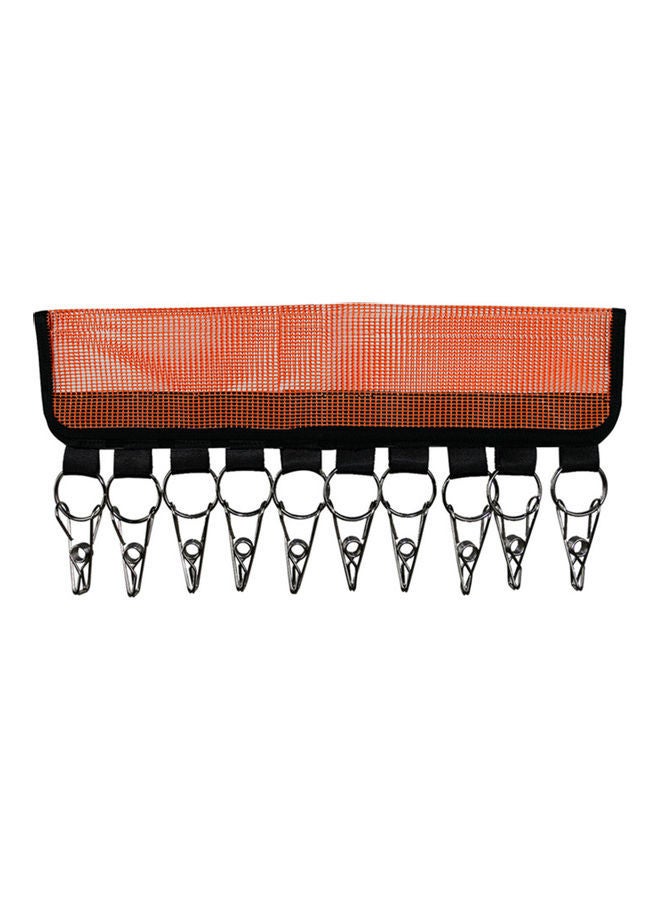 NIBEMINENT 10-Clip Cap Organizer Hanger Orange/Black/Silver