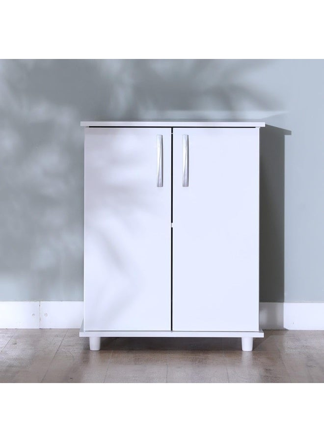 Danube Home Absol Multipurpose 2 Door Cabinet |Sturdy Home Kitchen Organiser Sideboard|Modern Design Furniture For Dining Room Living Room Kitchen 60x40x75Cm White - Image 5