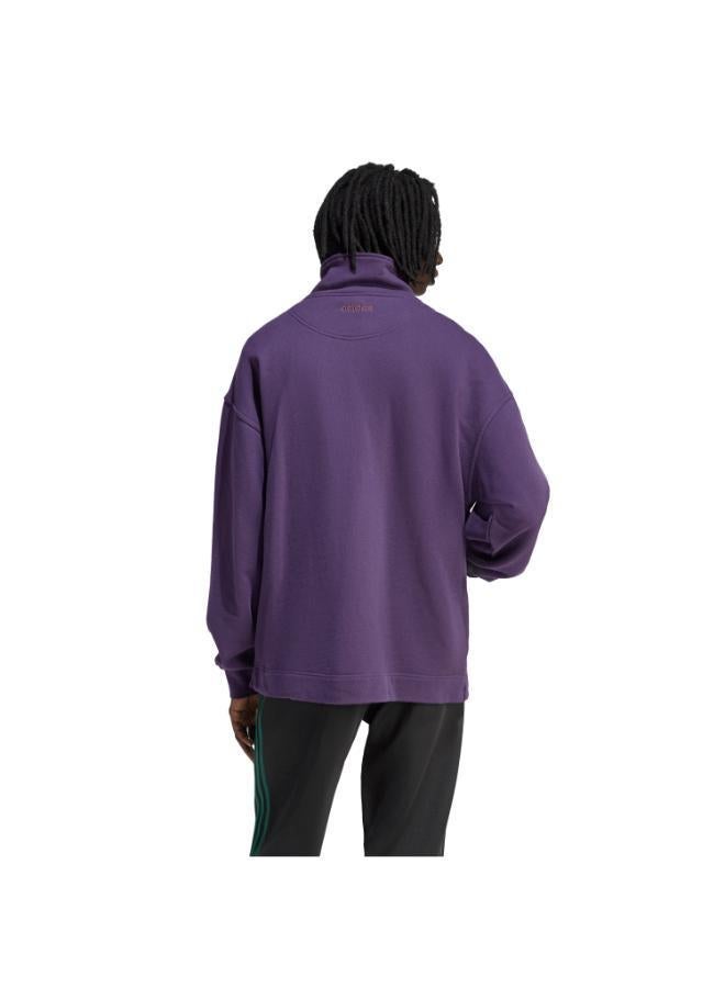 adidas Originals 90s ALTERNATIVE SPORT HALF ZIP GRAPHIC FLEECE SWEAT - Image 2