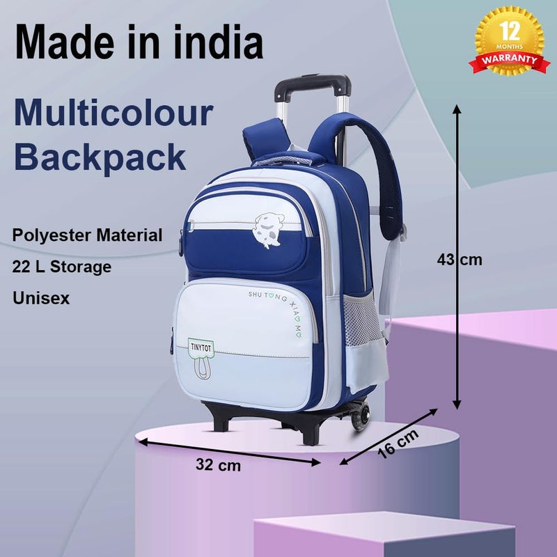 Tinytot Store 22 Litre 17-Inch Waterproof Large School Bag for Boys & Girls, Kids School Bag, School Backpack for Girls and Boys, for Kids, Ideal for Children with Trolley SB237T - Image 3