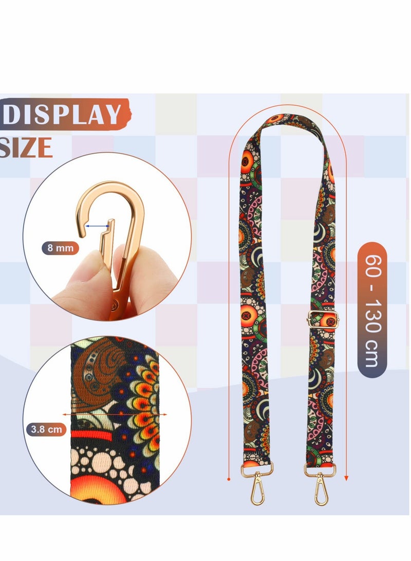 Barakah 2 Pieces Wide Adjustable Purse Strap Replacement Crossbody Handbag Strap Guitar Style Stripe Belt Plaid Style,1.5 Inch - Image 4