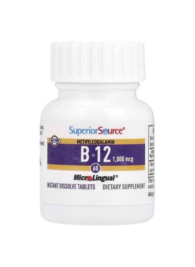Superior Source Superior Source, Methylcobalamin B-12, 1,000 mcg, 60 MicroLingual® Instant Dissolve Tablets  - Image 3