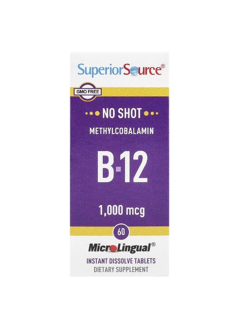 Superior Source, Methylcobalamin B-12, 1,000 mcg, 60 MicroLingual® Instant Dissolve Tablets