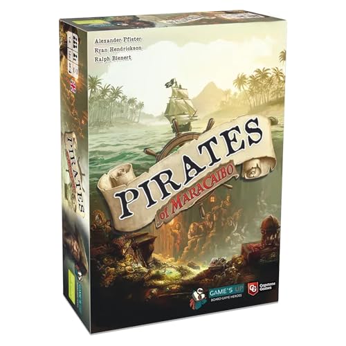 Capstone Games Strategy Board Game Pirates of Maracaibo for Ages 14 Competitive Multiplayer Pirate Adventure with Ship Upgrades Treasure Hunting and Exploration 14 Players 25100 Min Playtime - Image 1