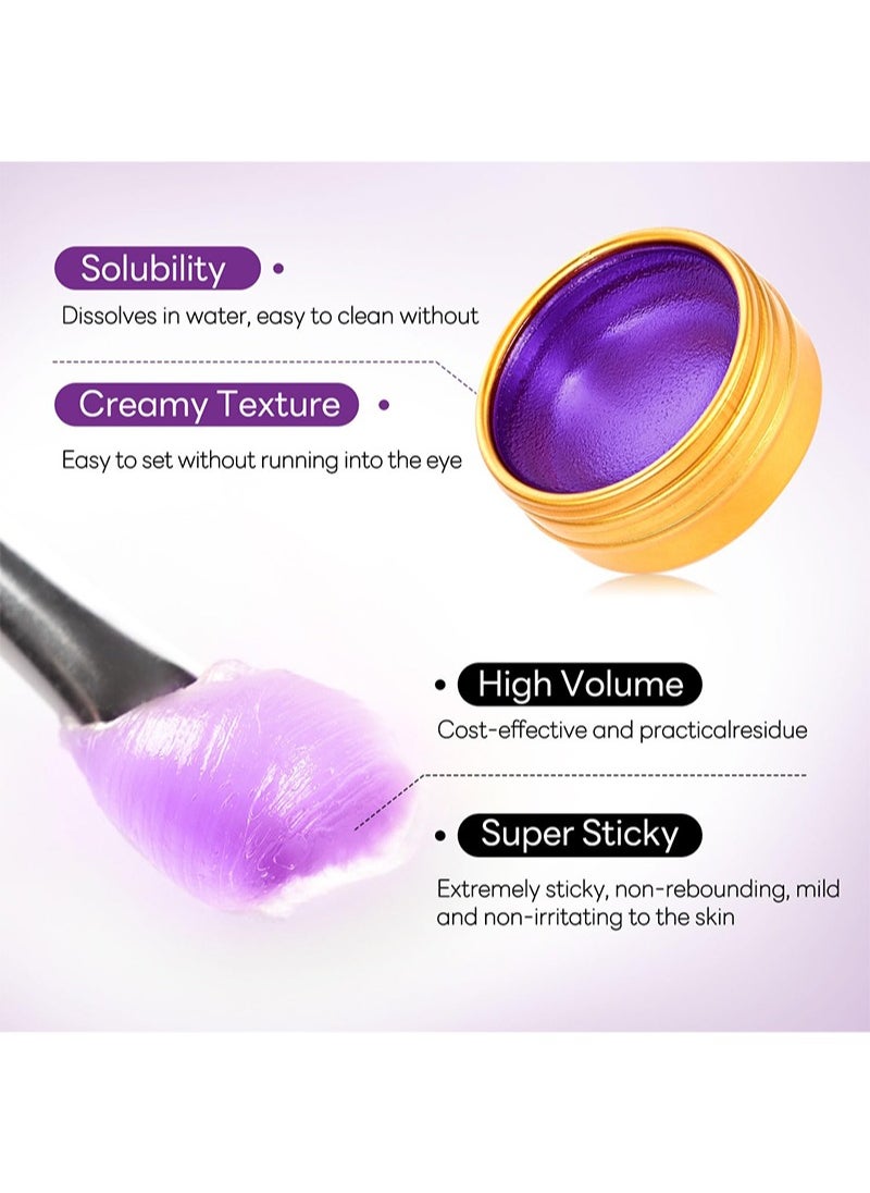 ACTROL Lash Glue Balm,Lash Lift Gel Eyelash Lift Perm for Lash and Brow Lifting Strong Hold 10g Purple Lavender  - Image 2