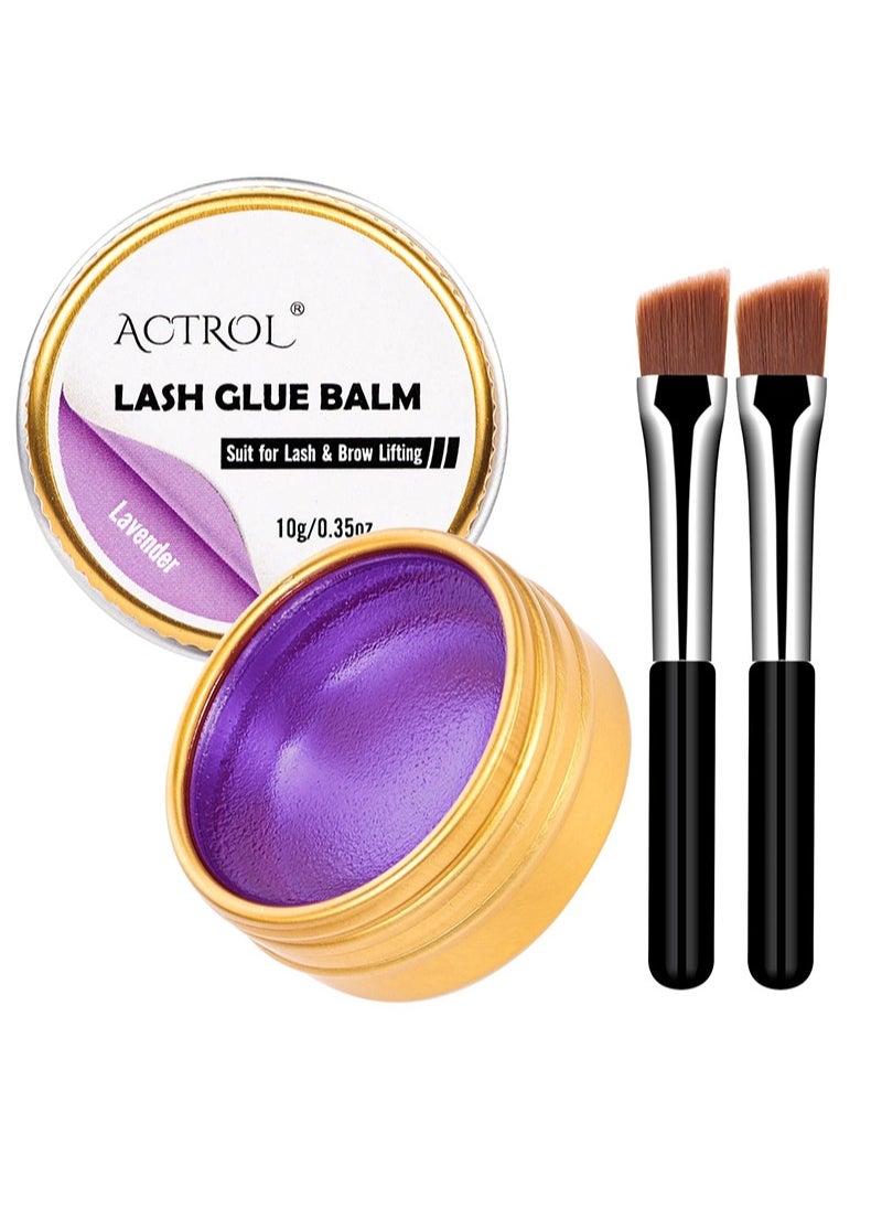 ACTROL Lash Glue Balm,Lash Lift Gel Eyelash Lift Perm for Lash and Brow Lifting Strong Hold 10g Purple Lavender  - Image 1