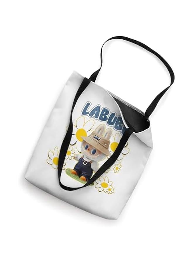 Arabest Funny Labubu Lover Cute Labubu Flowers Tote Bag - Image 2
