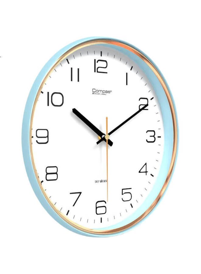 Compas Wall Clock Living Room Clock Wall Hanging New Simple Clock Quartz Clock Wall Hanging 7006A Blue 33Cm - Image 2