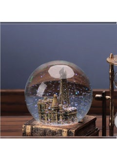 Hediyesahibi Eiffel Lighted Water Snow Globe Hourglass Gift Hourglass  - Image 4