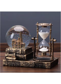 Hediyesahibi Eiffel Lighted Water Snow Globe Hourglass Gift Hourglass  - Image 5