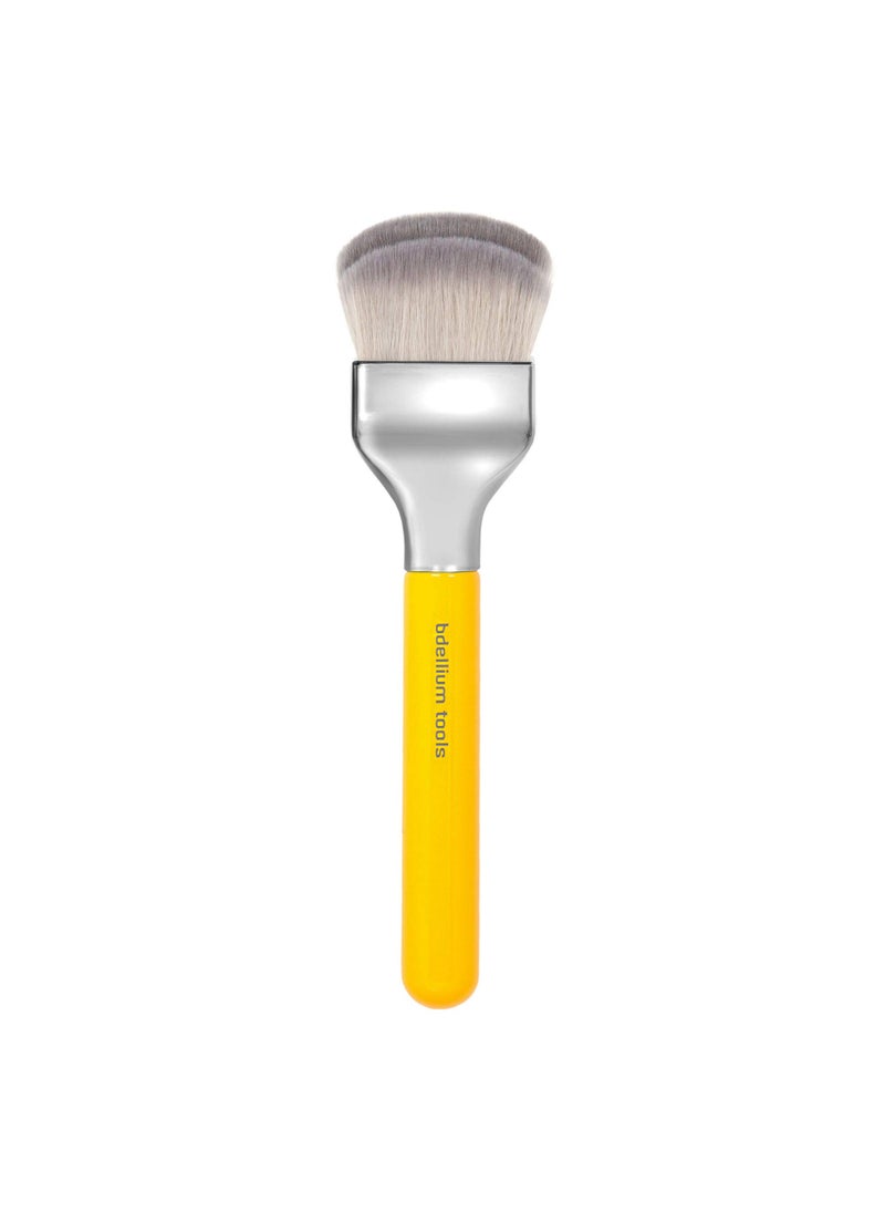 Bdellium Tools Bdellium Tools Professional Makeup Brush - Studio Series 972 Large Rounded Double Dome Blender - With Soft Synthetic Fibers, For Foundation Application & Blending (Yellow, 1pc) 