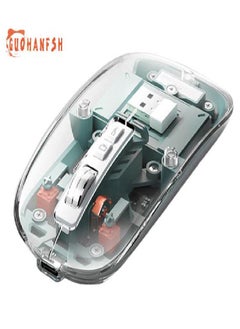 Eckek Computer Mouse Plug And Play Quiet Shaft Four DPI Three-mode Connection Computer Control Compact Wireless Bluetooth-compatible Mouse  - Image 4