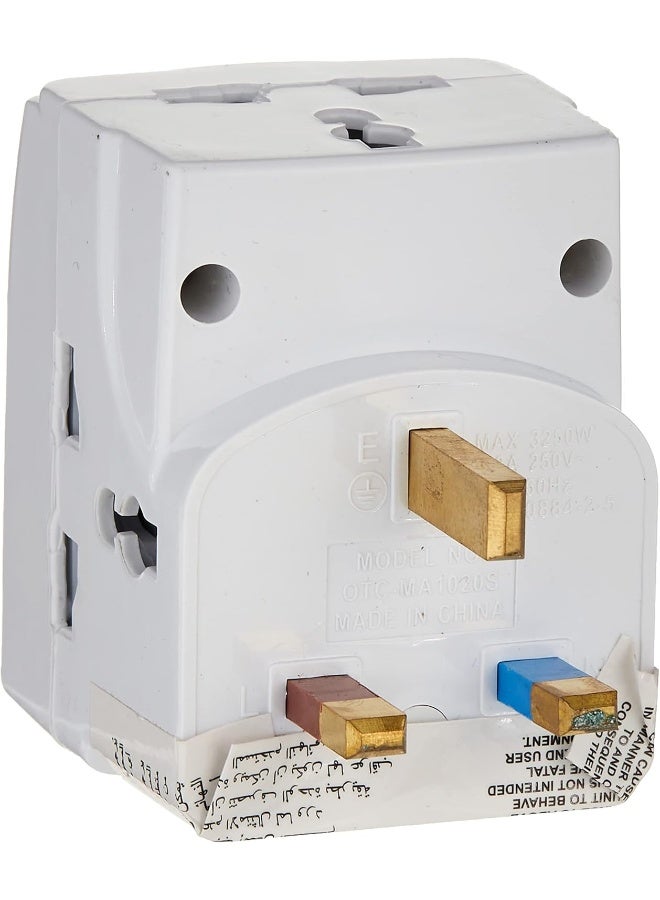 OSHTRACO 3 Way Individual Switched Universal Plug Input Adaptor for use across Household and Offices ESMA Certified - Image 3