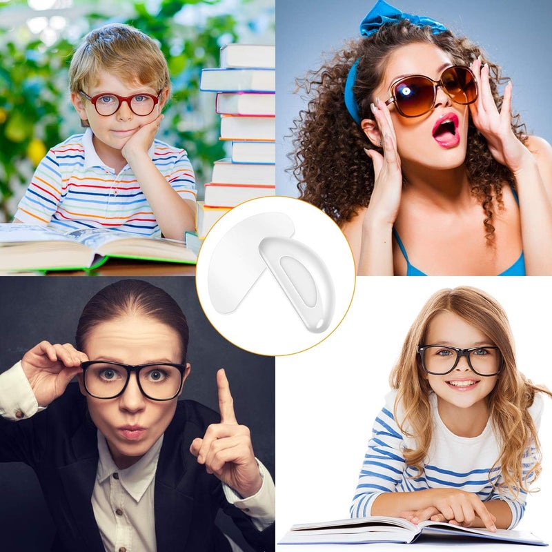 SMARTTOP Adhesive Nose Pad, 20 Pairs Eyeglass Nose Pads Stick On Silicone Anti-Slip for Glasses Sunglasses Thin Nose Pads Eyeglasses (10-Black & 10-Clear) - Image 5