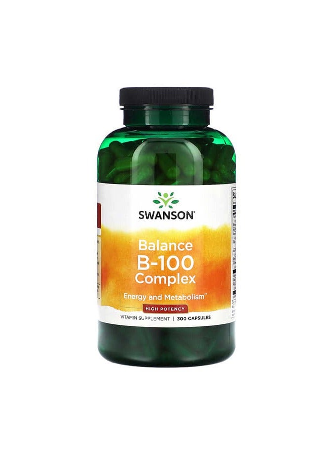 SWANSON Balance B-100 Complex, High Potency, 300 Capsules