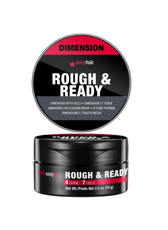 Sexy Hair Sexyhair Style Rough & Ready Dimension With Hold Styling Putty 2.5 Oz Pliable Hold Allows Easy Molding Defining And Shaping  - Image 1
