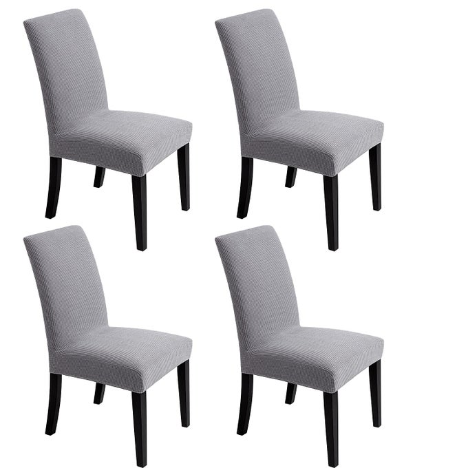 CHAIR COVERS FOR DINING ROOM STRETCH CHAIR SLIPCOVERS FOR DECORATIVE SEAT PROTECTOR ARMLESS REMOVABLE WASHABLE ELASTIC DINNER UNIVERSAL SPANDEX SOLID CHAIR SLIP COVERS SET