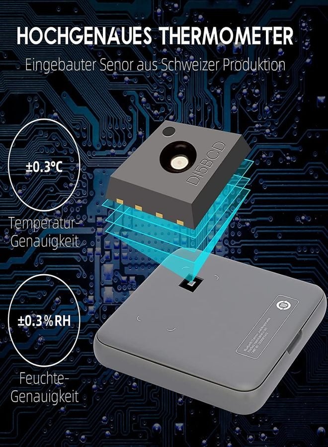 Generic Thermometer Indoor Digital Hygrometer With Lmelle-ink Display And Smart App Bluetooth Gift 1pc  - Image 2