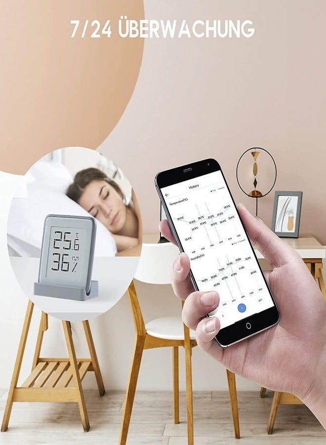 Generic Thermometer Indoor Digital Hygrometer With Lmelle-ink Display And Smart App Bluetooth Gift 1pc  - Image 5