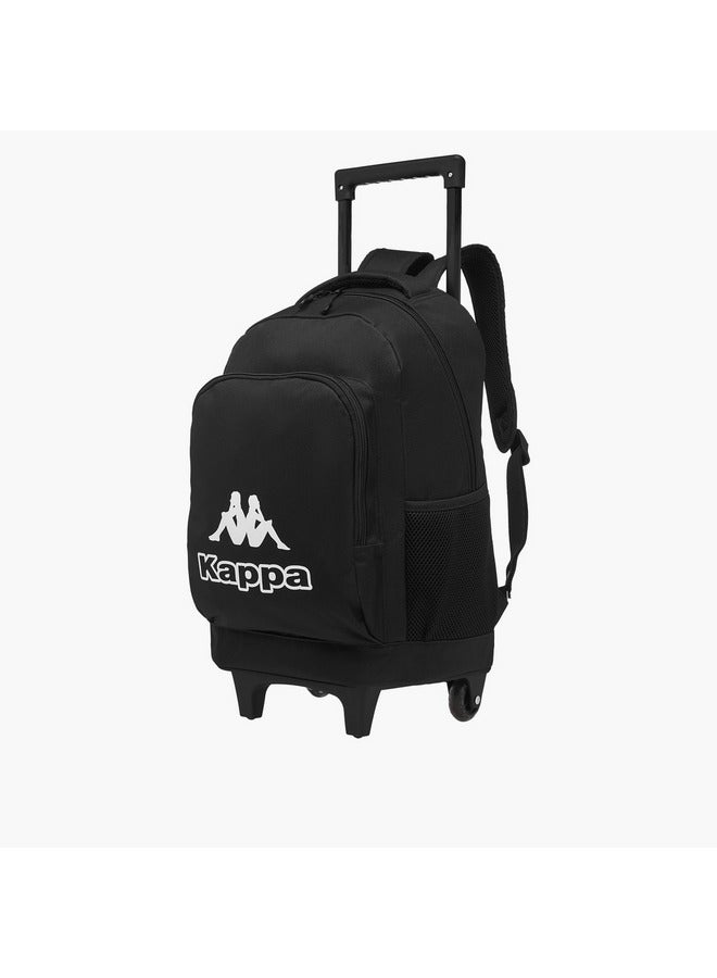 Kappa Boys Logo Print 3-Piece Trolley School Backpack Set - 45x20x30 cm  - Image 4