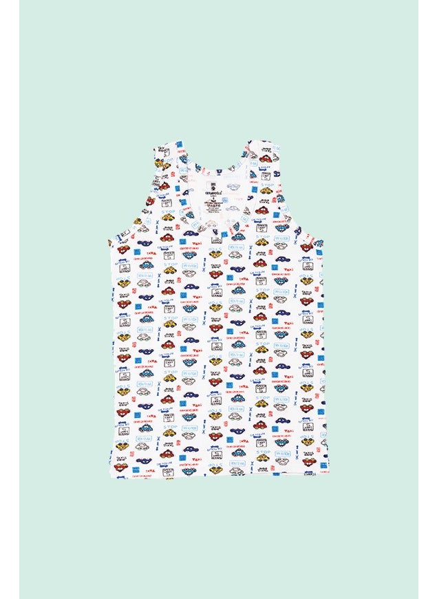 6-Pack Printed Lycra Boy's Undershirt